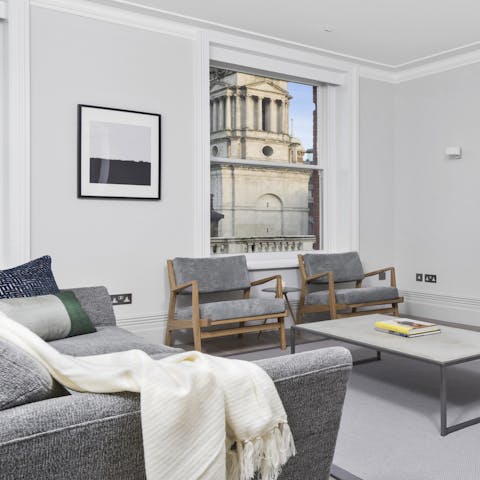 Admire the architecture of London from your living room