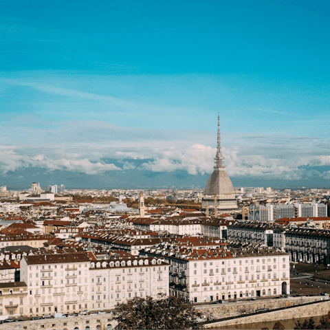 Stay close to the centre of Turin, just 250m from Piazza Castello