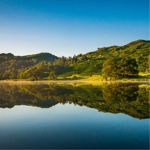 Take in the beauty of Rydal Water – it's less than a ten-minute drive