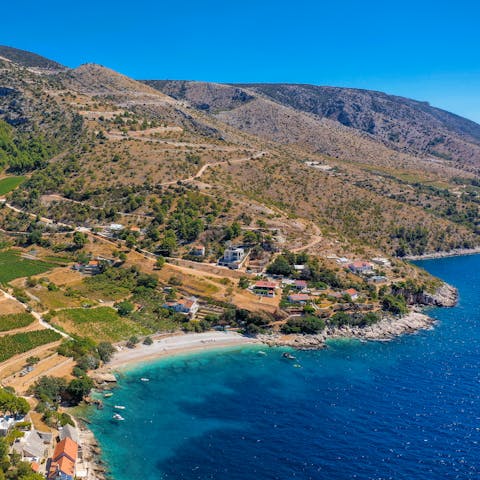 Head down to the beach, just 100 metres away