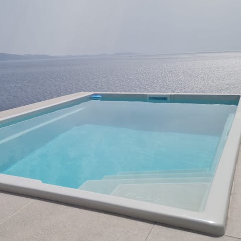 Plunge into the private pool and float in the cool water