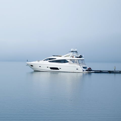 Head out on the water with a boat day complete with private captain