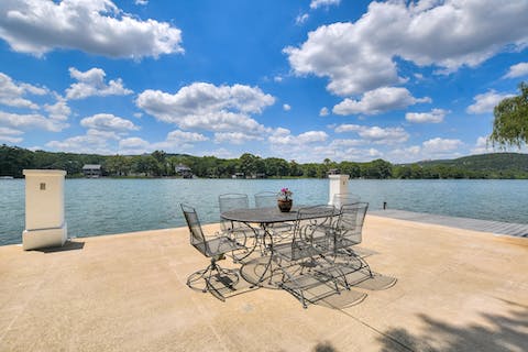 Dine alfresco with unrivalled water vistas