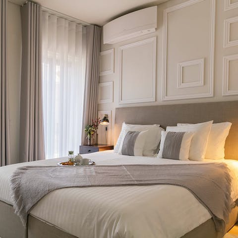 Revel in the beautiful design of the bedrooms