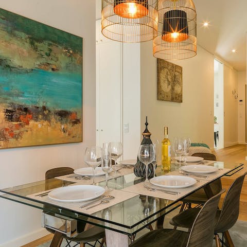 Dine together on a home cooked meal