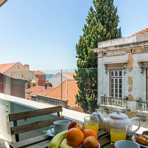 Start your day with breakfast and balcony views