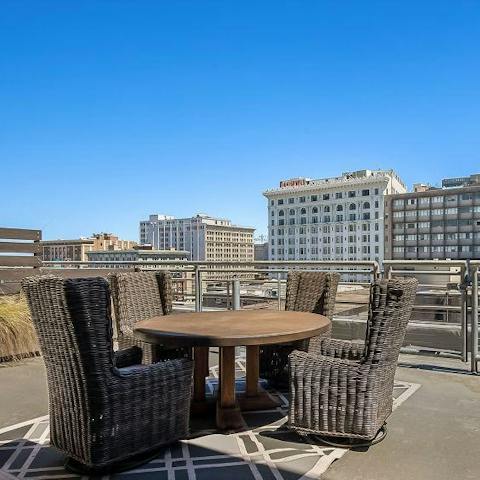 Enjoy drinks on the roof terrace