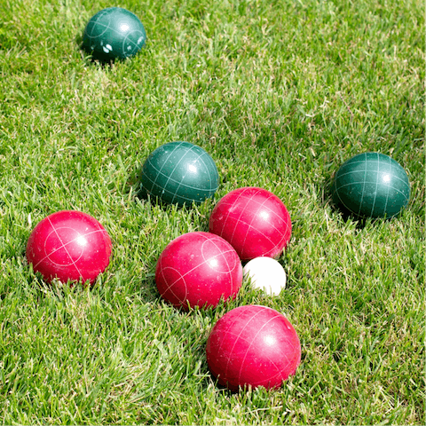Enjoy a game of bocce on the boules pitch