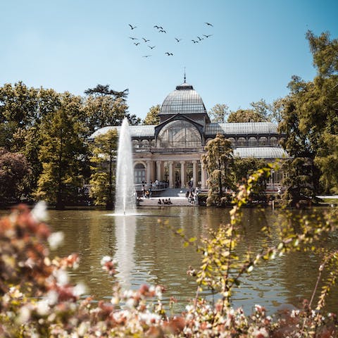 Stroll around El Retiro Park with an ice cream in hand on balmy afternoons