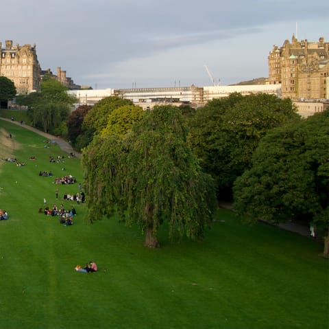 Take a picnic down to Princes Street Gardens, just over five minutes from home