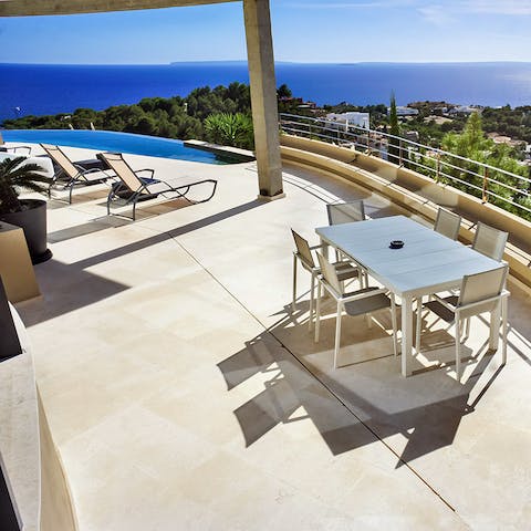 Entertain with ease on the expansive terrace