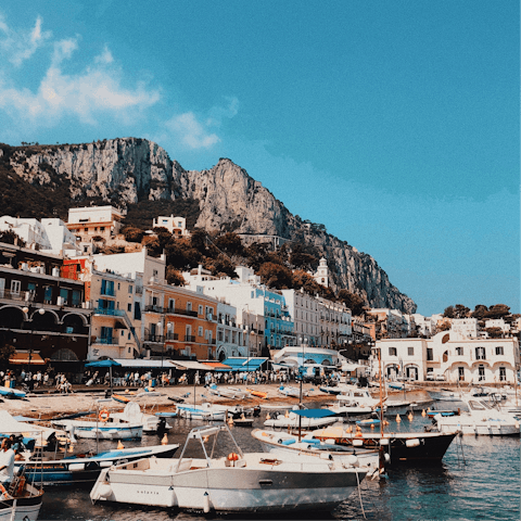 Hop on the hydrofoil to visit nearby Capri