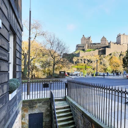 Take in the castle views from the top of your stairs
