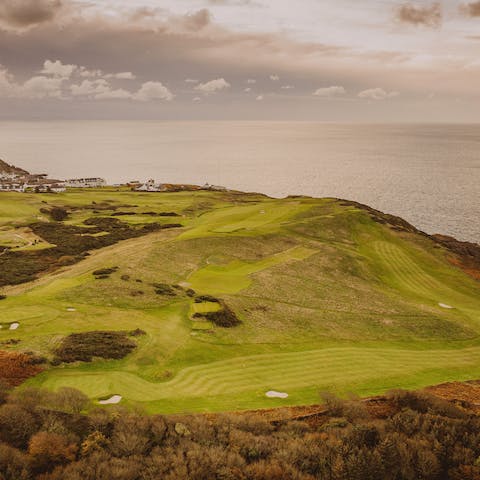 Explore the surrounding Dunskey Estate and its craggy coastline