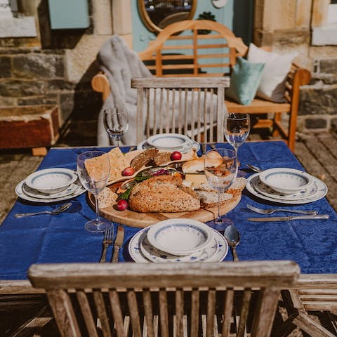 Enjoy breakfast out on the cobbled courtyard if weather permits