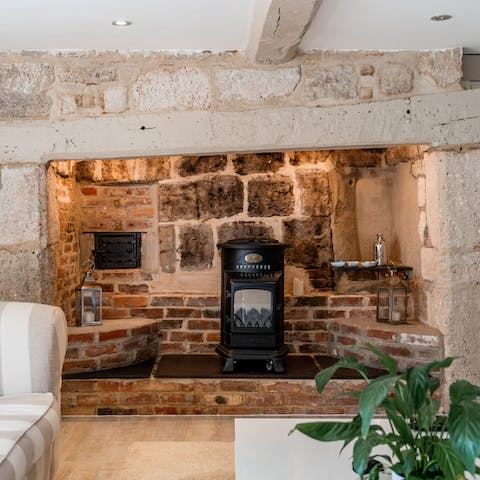 Enjoy long, cosy nights in front of the wood burning stove