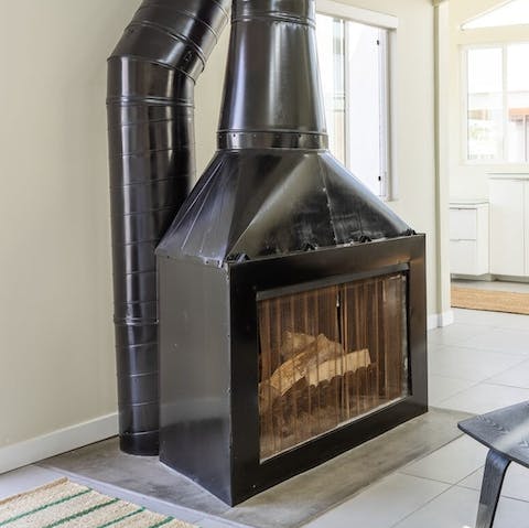 Warm up with the cool and contemporary fireplace