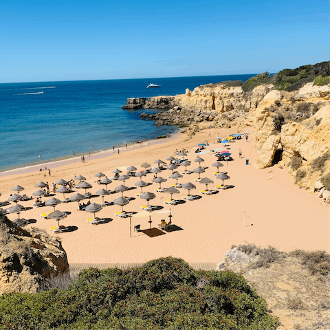 Spend a day on the sands at your nearest beach, Praia de Vale do Lobo, 2 km from home