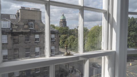 Soak up the leafy views over to Charlotte Square 