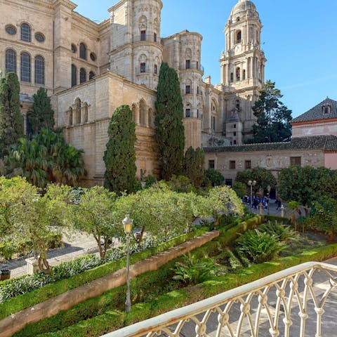 Admire views of Catedral de la Encarnación from the Juliet balconies