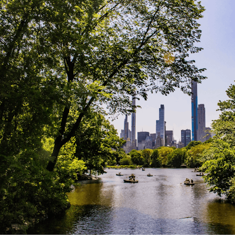 Stroll just a few minutes to Central Park – will you visit the zoo or the boating lake first?