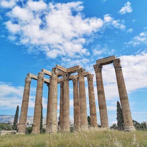Marvel at the Temple of Zeus – it's six minutes from the apartment 