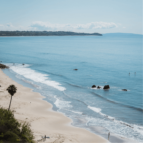 Make your way to Escondido Beach and enjoy a dip in the Pacific Ocean