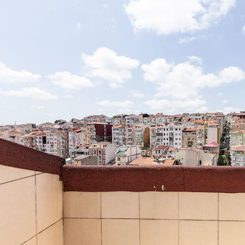 Gaze out across the rooftops of Istanbul's Şişli district