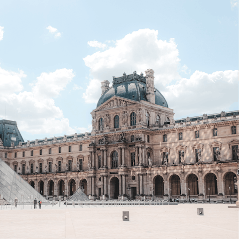 Stroll down to the world-famous Louvre and its works of art