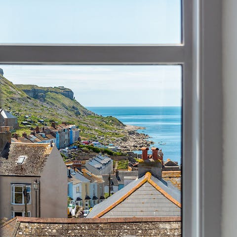 Admire the fabulous coastal views from the windows