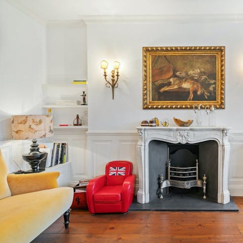 Relax in the traditional living area after sightseeing around London