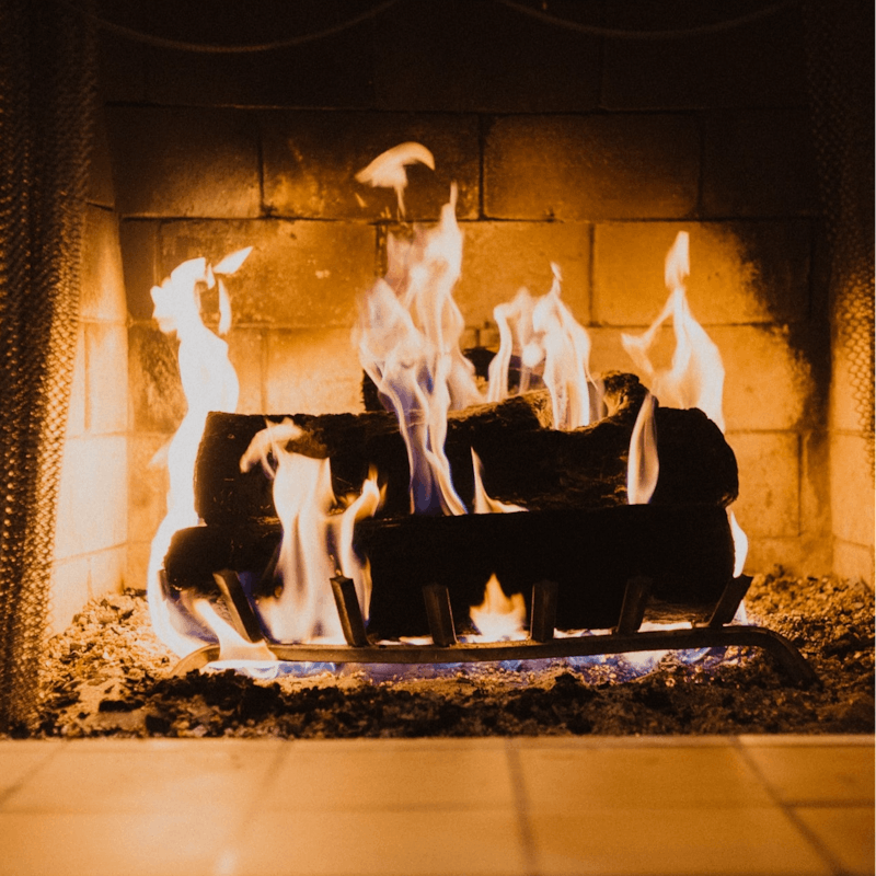 Fire up the fireplace and spend cosy evenings snuggled up on the sofa