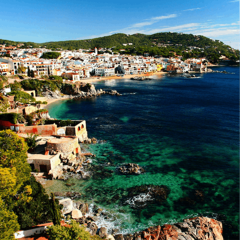 Explore the Costa Brava coast, starting with Tamariu Beach only minutes away