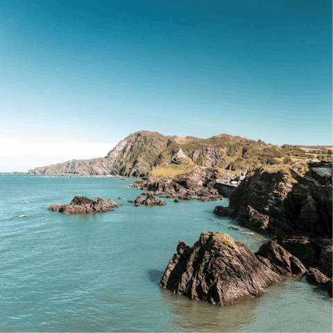 Make the ten-minute drive to Devon's coast and enjoy clifftop walks and days at the beach