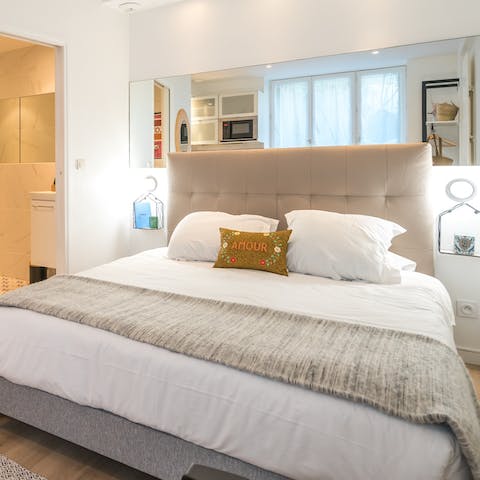 Get a good night's rest in the comfy bed