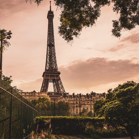 Enjoy staying within a short stroll from the Eiffel Tower 