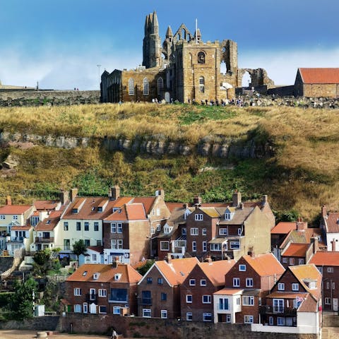 Walk ten minutes into the centre of Whitby and admire the haunting abbey