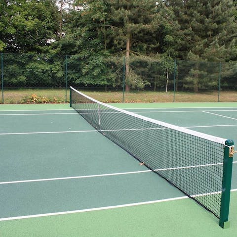 Show off your tennis prowess on the all-weather court