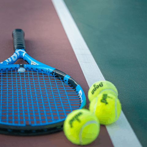 Challenge your friends and family to a few games of tennis on the on-site courts