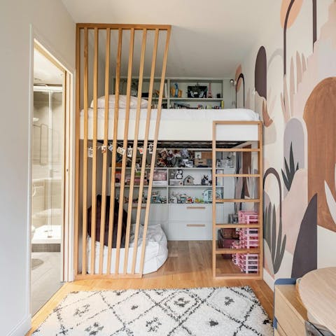 Give little ones their own space to relax in the kid-friendly rooms