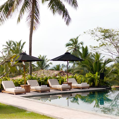 Take a dip in the pool when you're not swimming in the on-site lake