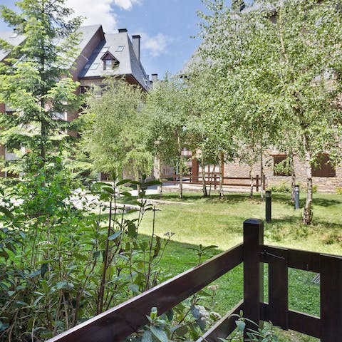 Enjoy your morning coffee with leafy views on the terrace