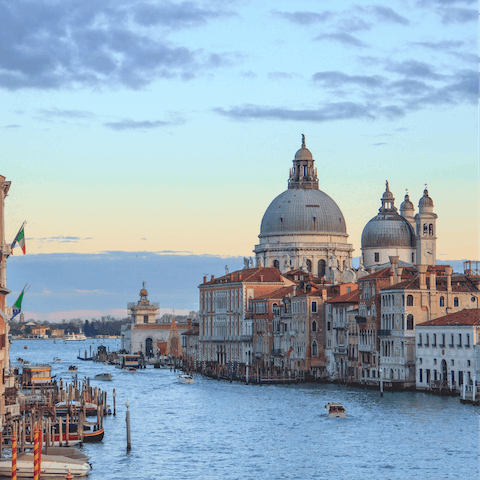 Take in the views of Venice from Accademia Bridge, a five-minute stroll from this home