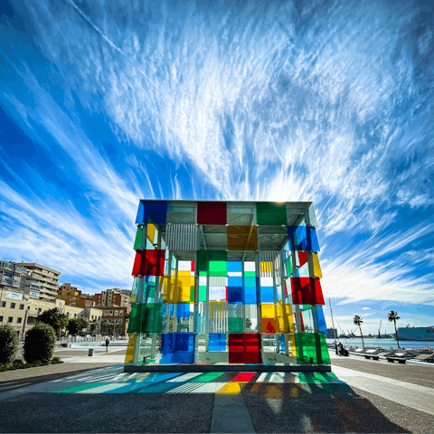 See the iconic Centre Pompidou on the Port of Malaga