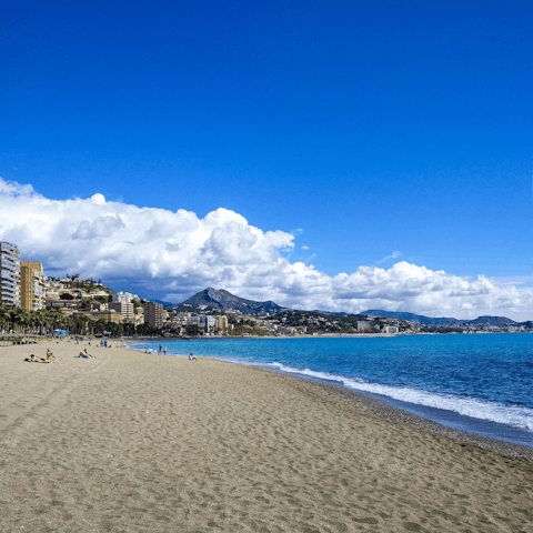 Stroll down to the golden beaches of La Malagueta