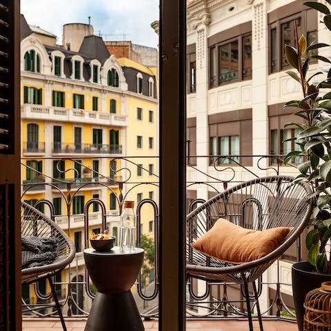 Sip your morning coffee on the beautiful balcony