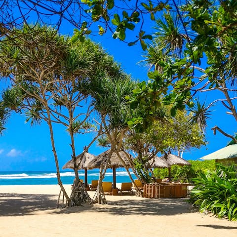 Explore Bali's beautiful beaches such as nearby Echo Beach, known for its epic nightly barbecues