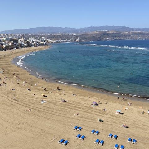Stay just a ten-minute walk from Las Canteras Beach