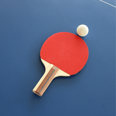 Let your competitive streak loose at the ping pong table in the garden