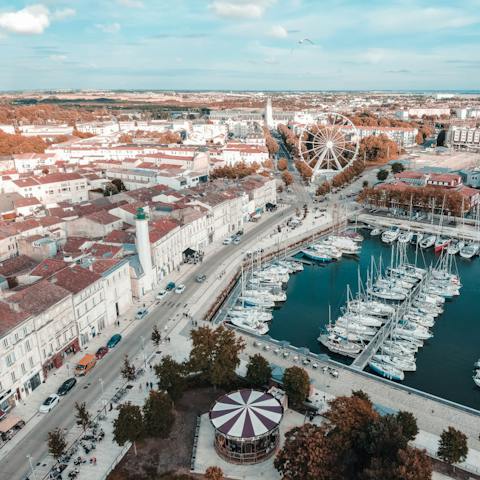Explore La Rochelle, starting with the lighthouse a five-minute walk away